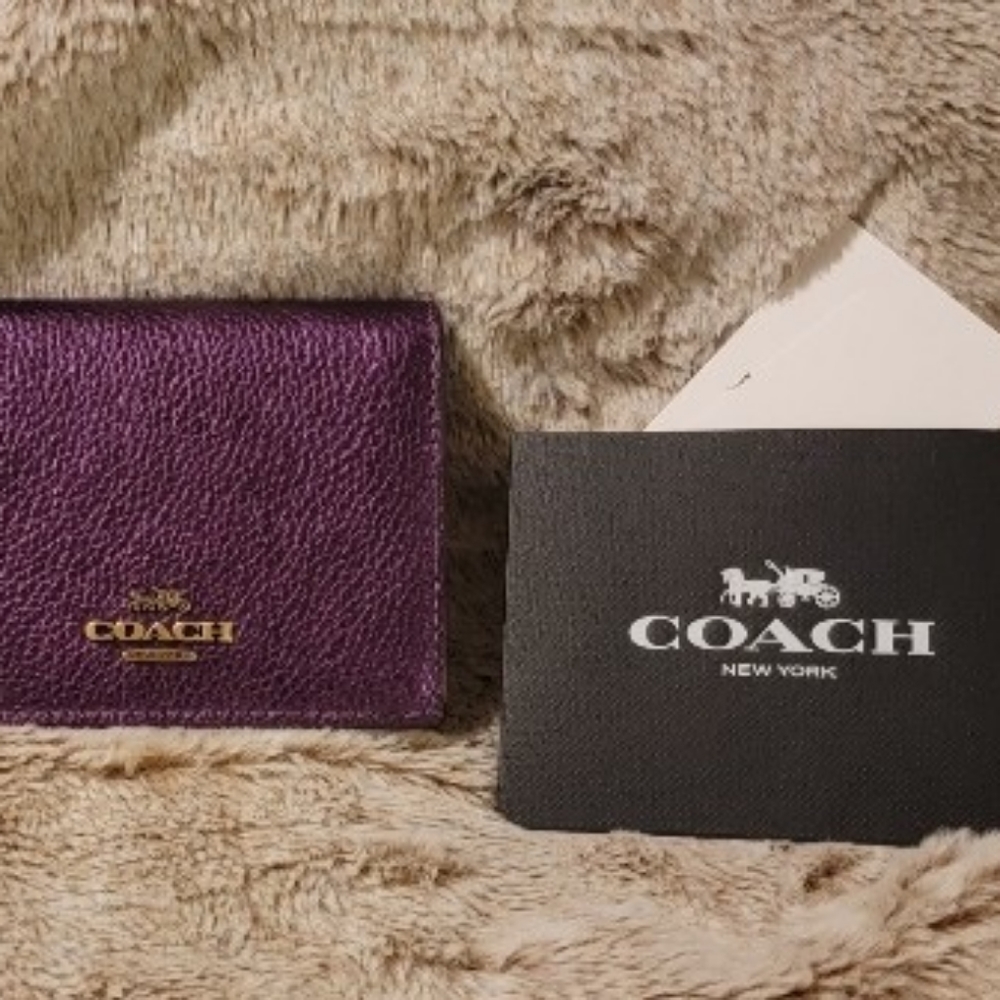 Coach multi colored metallic wallet